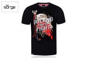 Koszulka patriotyczna Surge Polonia Poland First To Fight, czarna