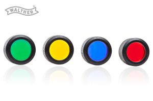 Zestaw kolorowych filtrów Walther Pro do latarek PL70, PL70r, PL80 - 4 szt.