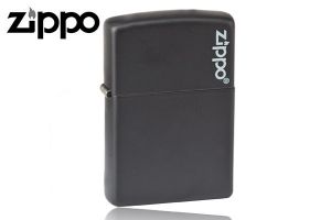 Zapalniczka Zippo Black Matte z małym logo Zippo