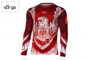 Koszulka termoaktywna Surge Polonia Orzeł Sport, długi rękaw, czerwona